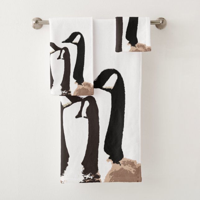 Kanada-Gans-Vogel-wild lebende Tiere bedecken Badhandtuch Set (Insitu)