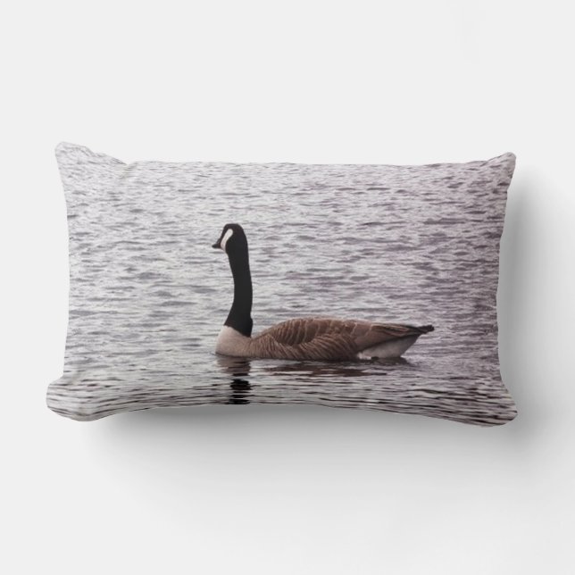 Kanada Gänse am See Lendenkissen (Vorderseite)