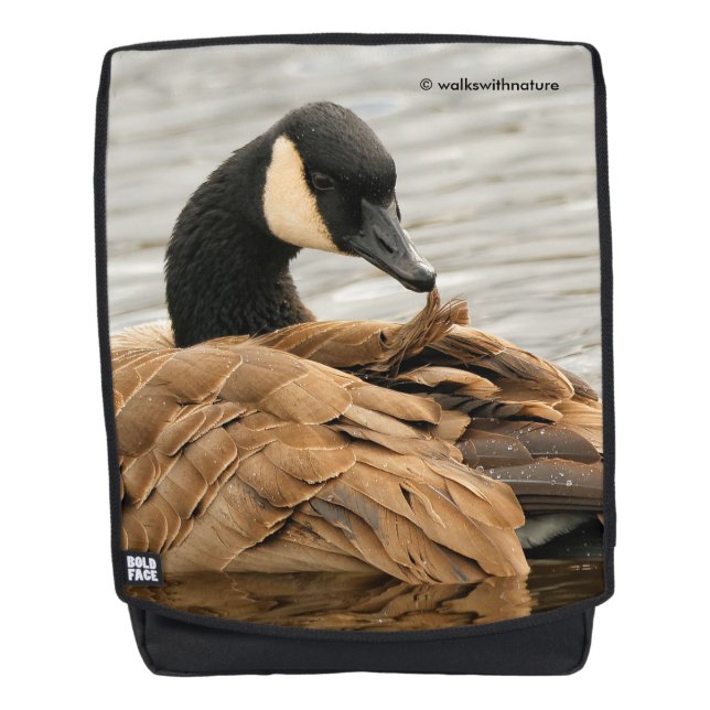 Kanada Gänse auf dem See Rucksack (Vorderseite)