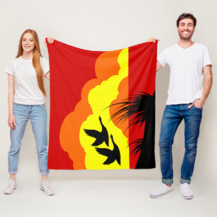 Kanada Gänse in Sunset Fleecedecke