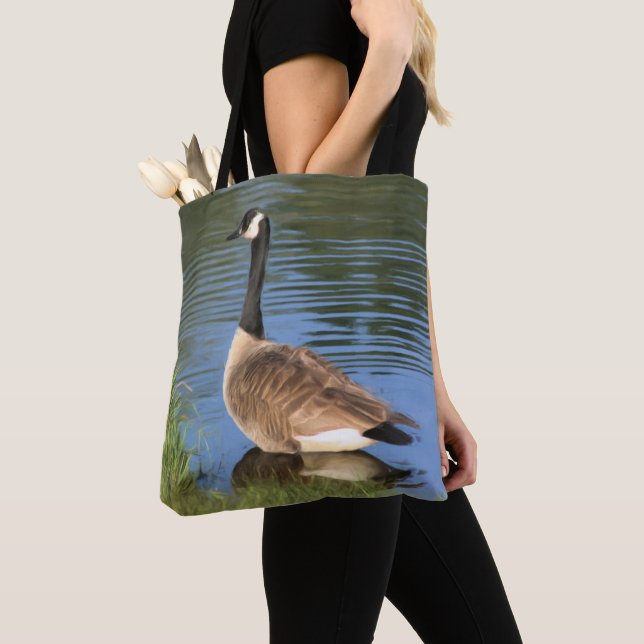 Kanada Gänse in Wasser-Öl-Malerei Tasche (Von Nahem)