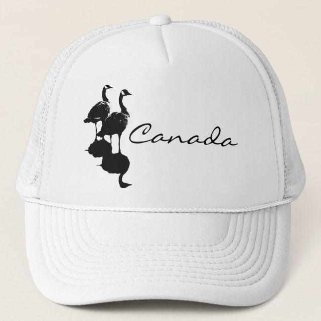 Kanada Gänse und Kanada Gänsehaut Truckerkappe (Vorderseite)