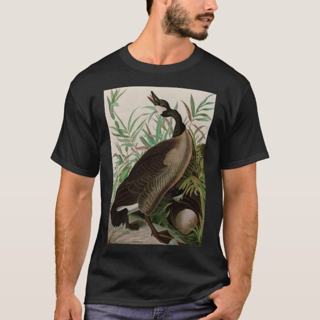 Kanada Gänse Vögel Amerika Audubon Print T-Shirt (Vorderseite)