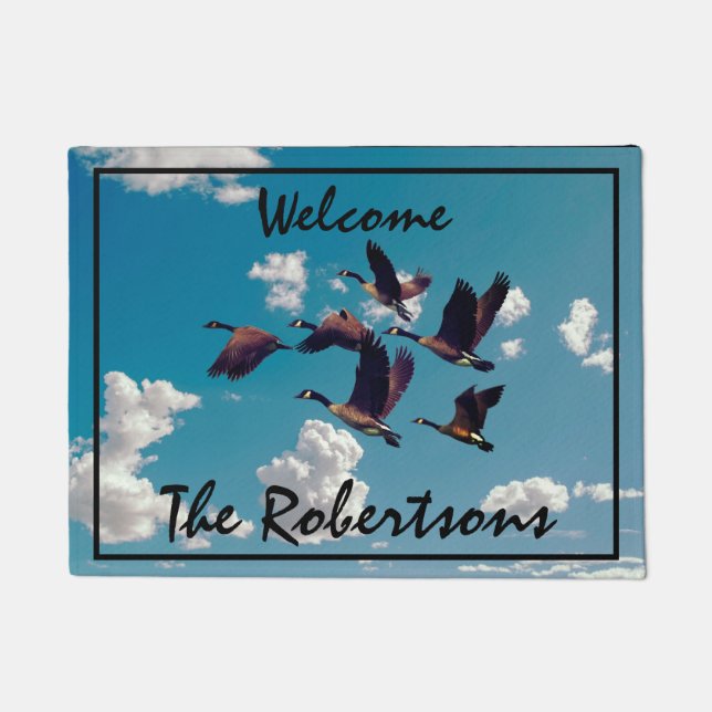 Kanada Geese & Blue Sky Fußmatte (Vorderseite)