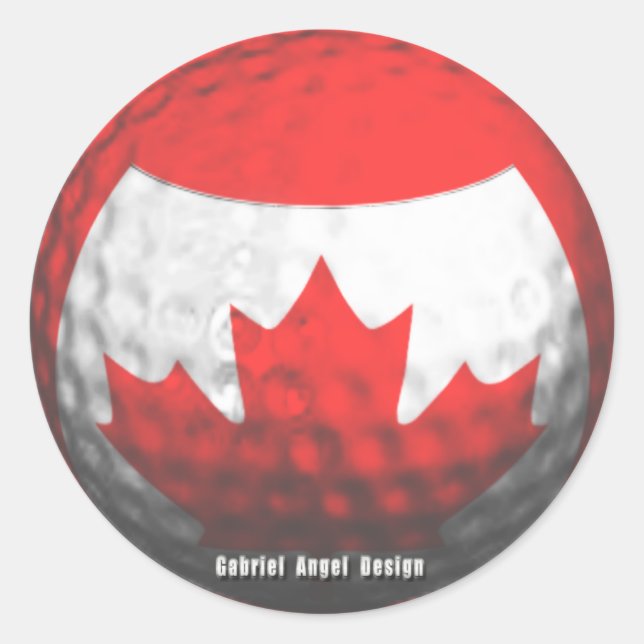 Kanada Golf Runder Aufkleber (Vorderseite)