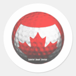 Kanada Golf Runder Aufkleber