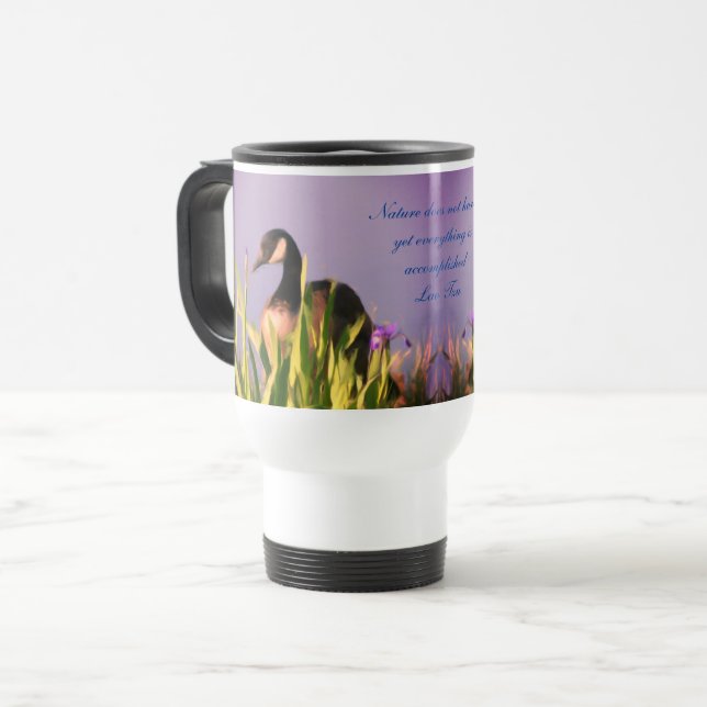 Kanada Goose Nature Inspiration Zitat Reisebecher (Vorderseite Links)