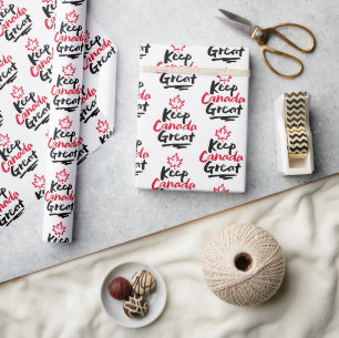 Kanada großartig halten!  Kanadisches Ahornblatt w Geschenkpapier