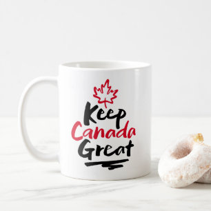Kanada großartig halten!  Kanadisches Ahornblatt w Kaffeetasse
