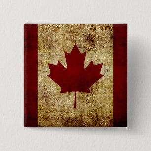 Kanada / grunged Flagge Button