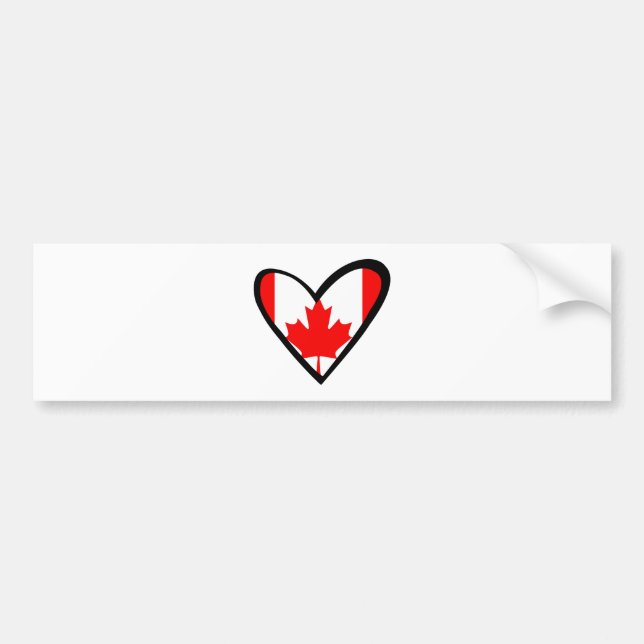 Kanada-Herz Flagge Autoaufkleber (Vorne)