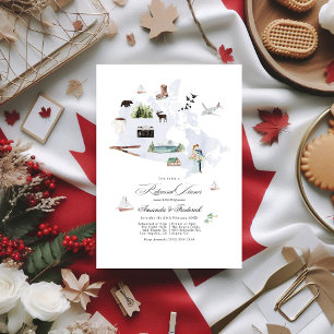 Kanada Hochzeit in Urlaubsort Probe Dinner Einladung