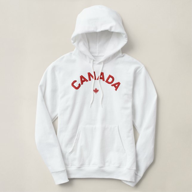 Kanada Hoodie - Red Canada Maple Leaf (Design vorne)