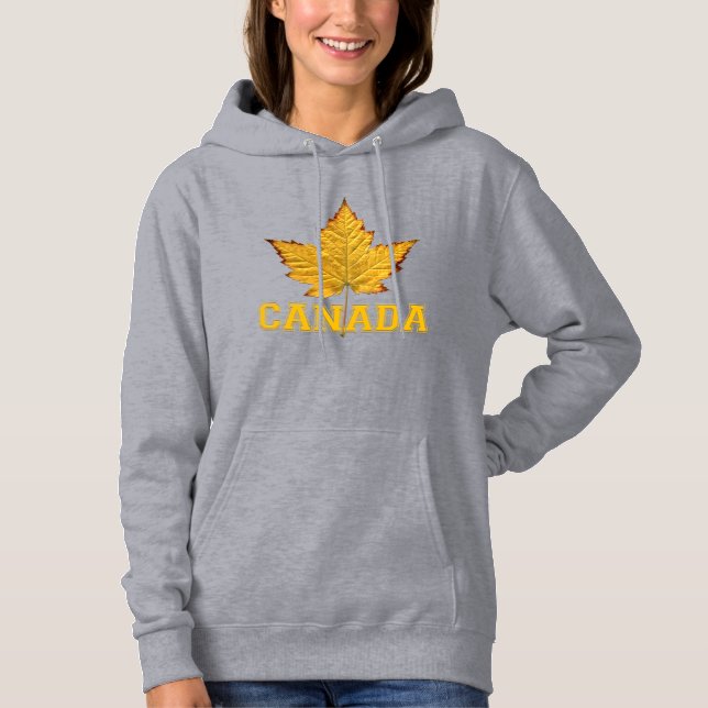 Kanada Hoodies Women's Gold Maple Leaf Hoodie (Vorderseite)