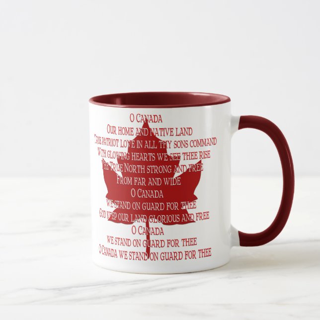 Kanada-Hymnen-Andenken-Kaffeetasse-Kanada-Tasse Tasse (Rechts)
