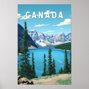 Kanada Illustration Reise Kunst Vintage Poster