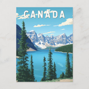 Kanada Illustration Reise Kunst Vintage Postkarte