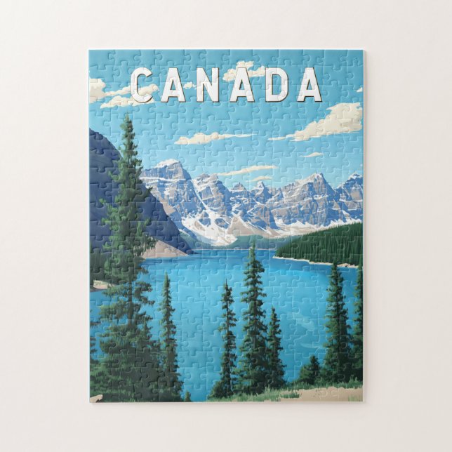 Kanada Illustration Travel Art Vintag (Vertikal)