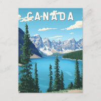 Kanada Illustration Travel Art Vintag