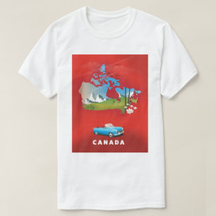 Kanada illustrierter Reisedruck. T-Shirt