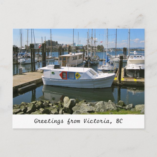 KANADA, innerer Hafen, Victoria, BC Postkarte (Vorderseite)