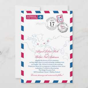 Kanada Irland Schweden Heart Wedding Einladung