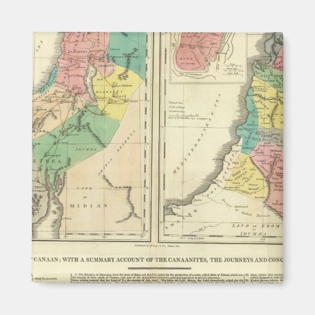 Kanada - Israel Atlas Karte Magnet (Vorne)