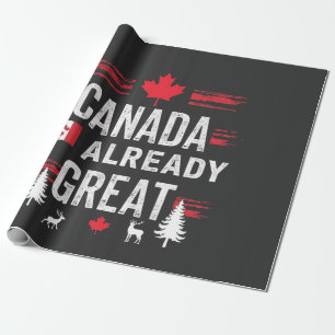 Kanada ist bereits groß Anti-MAGA Anti-Trump Geschenkpapier