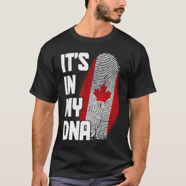 Kanada ist in meiner DNA, in der kanadischen Flagg T-Shirt (Vorderseite)