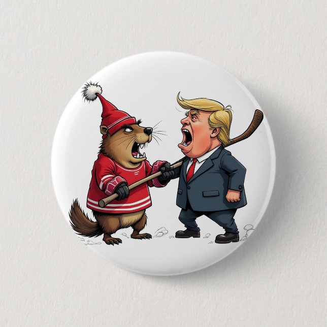Kanada kämpft Trump Button (Vorderseite)