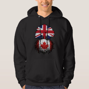 Kanada Kanadier Britisch UK Baum Wurzeln Flagge Hoodie