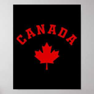 Kanada Kanadische Flagge Ahornblatt Logo Wandern S Poster