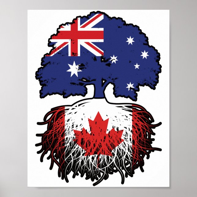 Kanada Kanadischer Australischer Tree Roots Poster (Vorne)