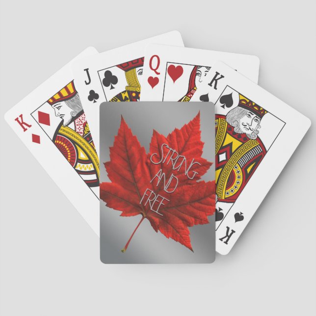 Kanada Karten spielen Strong & Free Cards Maßgesch Spielkarten (Rückseite)