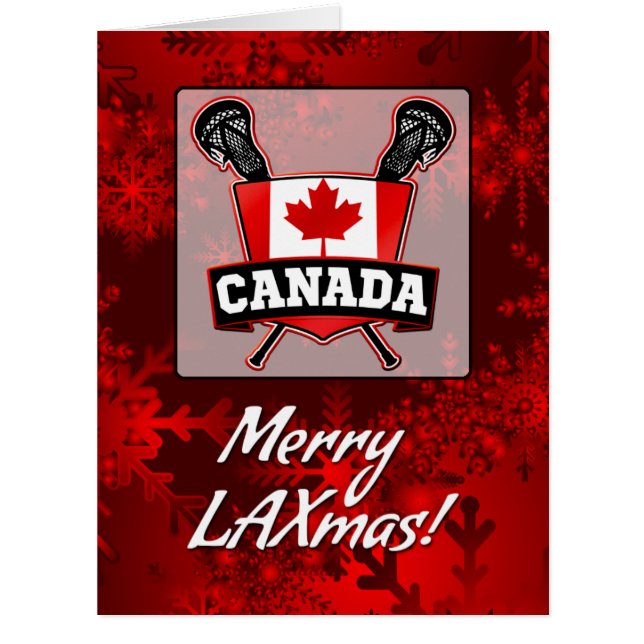 Kanada Lacrosse Shield Weihnachtskarte (Vorderseite)