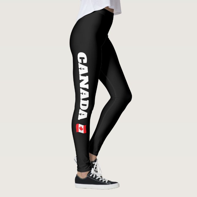 Kanada - Leggings unter Flagge, kanadische Girls (Rechts)