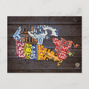 Kanada Lizenzplakat Karte Postkarte