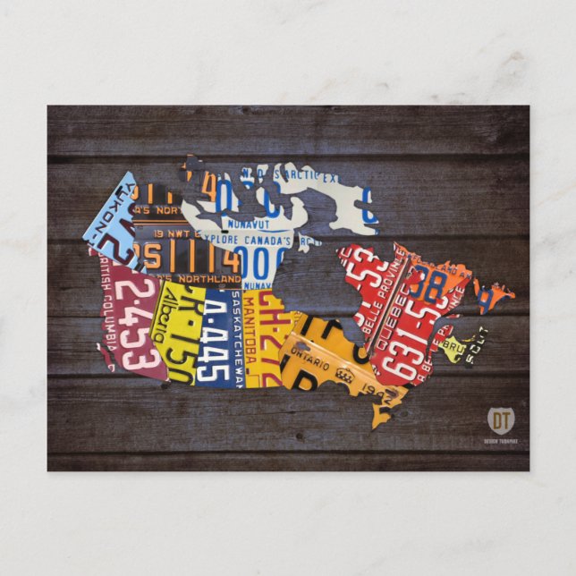 Kanada Lizenzplakat Karte Postkarte (Vorderseite)