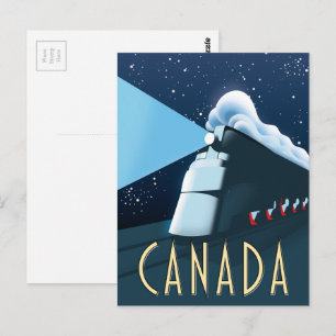 Kanada Locomotive Reiseplakat Postkarte
