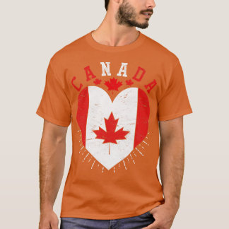 Kanada Lover Maple Leaf Kanadische Flagge Herz Kan T-Shirt