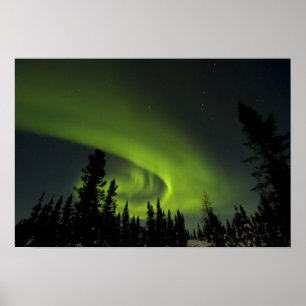 Kanada, Manitoba. Blick auf Aurora borealis und Poster