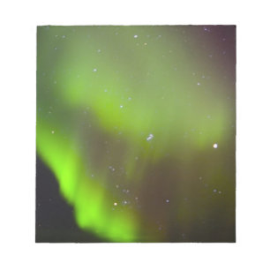 Kanada, Manitoba, Churchill. Aurora Borealis in Notizblock