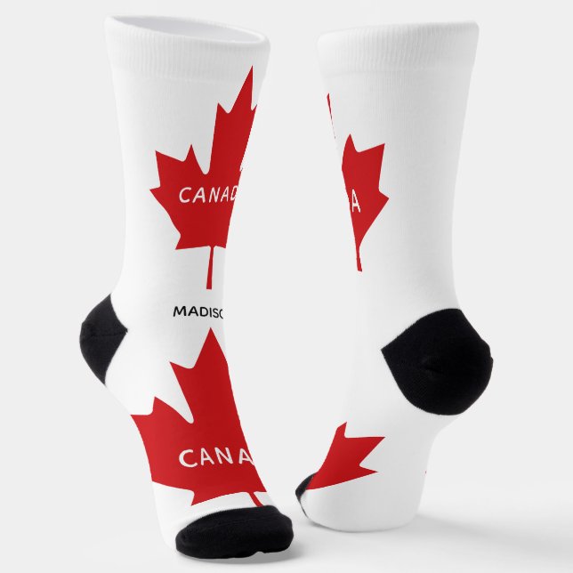 Kanada Mapfelleaf-individuelle Name Socken (Gewinkelt)