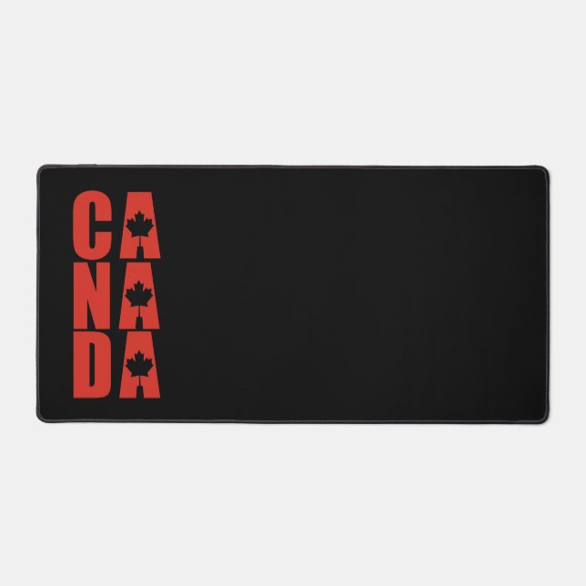 Kanada Maple Leaf Designer Kanadischer Stolz Schreibtischunterlage (Vorderseite)