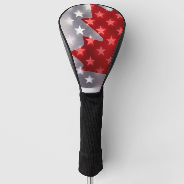 Kanada mit Amerika-Flaggen Golf Headcover (Vorderseite)