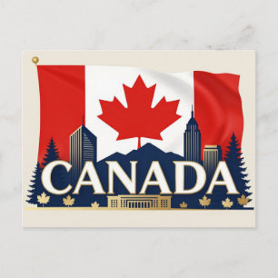 🍁 KANADA Moderne redaktionelle Reise-Identität Postkarte