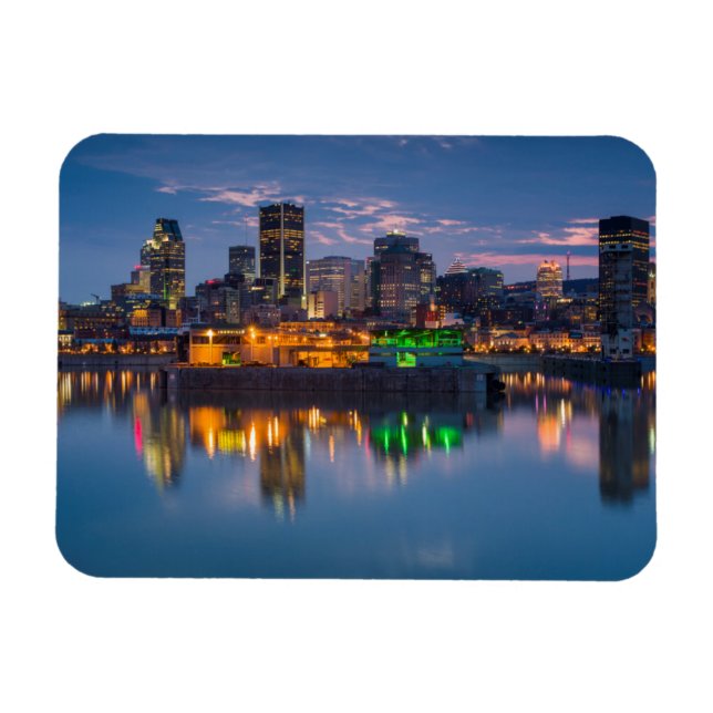 Kanada, Montreal, Skyline und Alter Hafen Magnet (Horizontal)