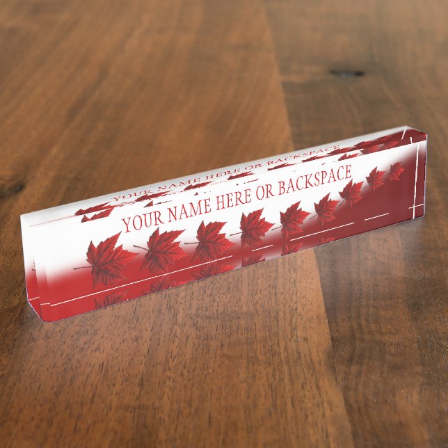 Kanada Name Teller Personalisiert Namensplakette (Seite)