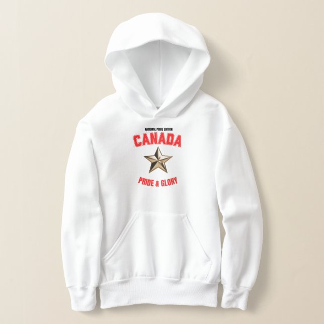 Kanada National Pride Edition Mädchen Hoodie (Ablage )
