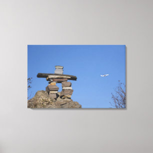 Kanada, Neufundland, St. John's. Inukshuk Leinwanddruck